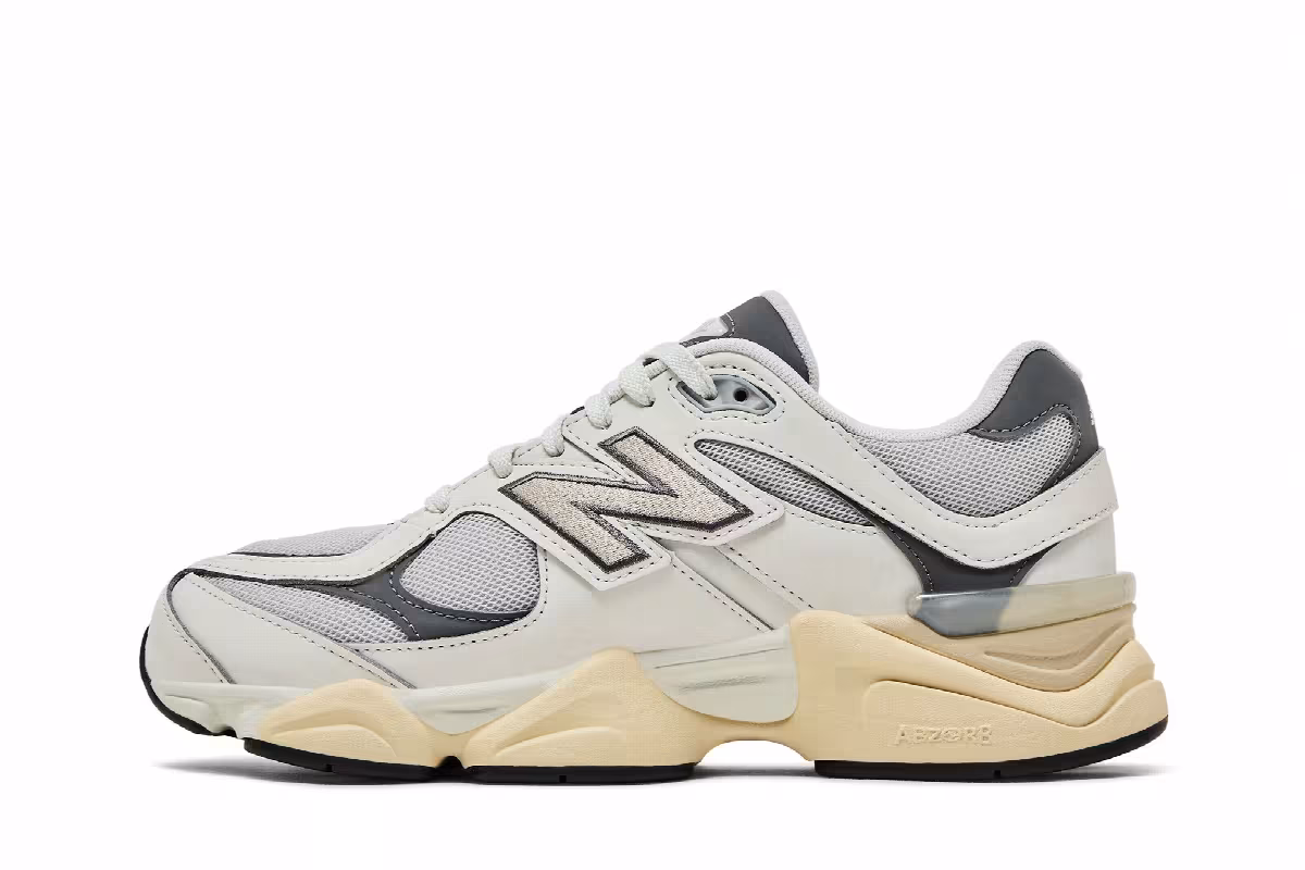 New Balance 9060 Big Kid Wide Sea Salt Castlerock, view 4