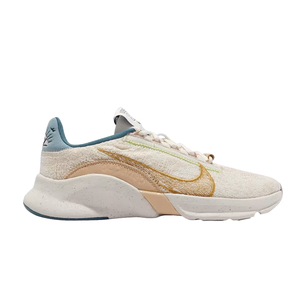 Nike Women's SuperRep Go 3 Flyknit Next Nature Sun Club - White Sanded Gold
