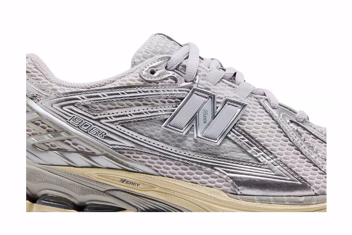 New Balance 1906R White Silver Distressed, view 3