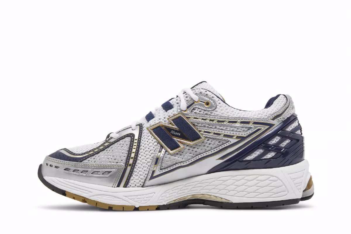 New Balance 1906R White Navy Gold, view 4