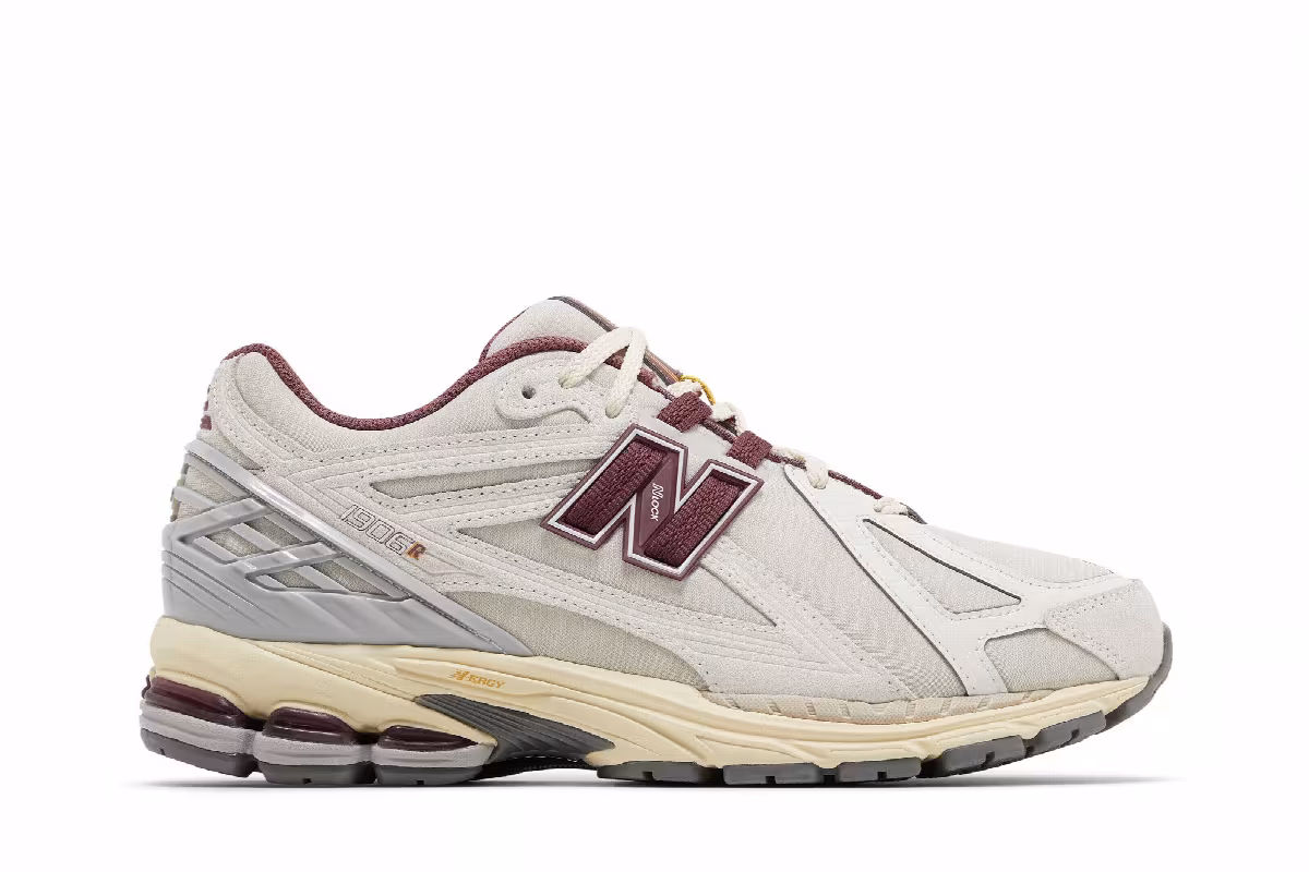 New Balance 1906R White Burgundy, view 2