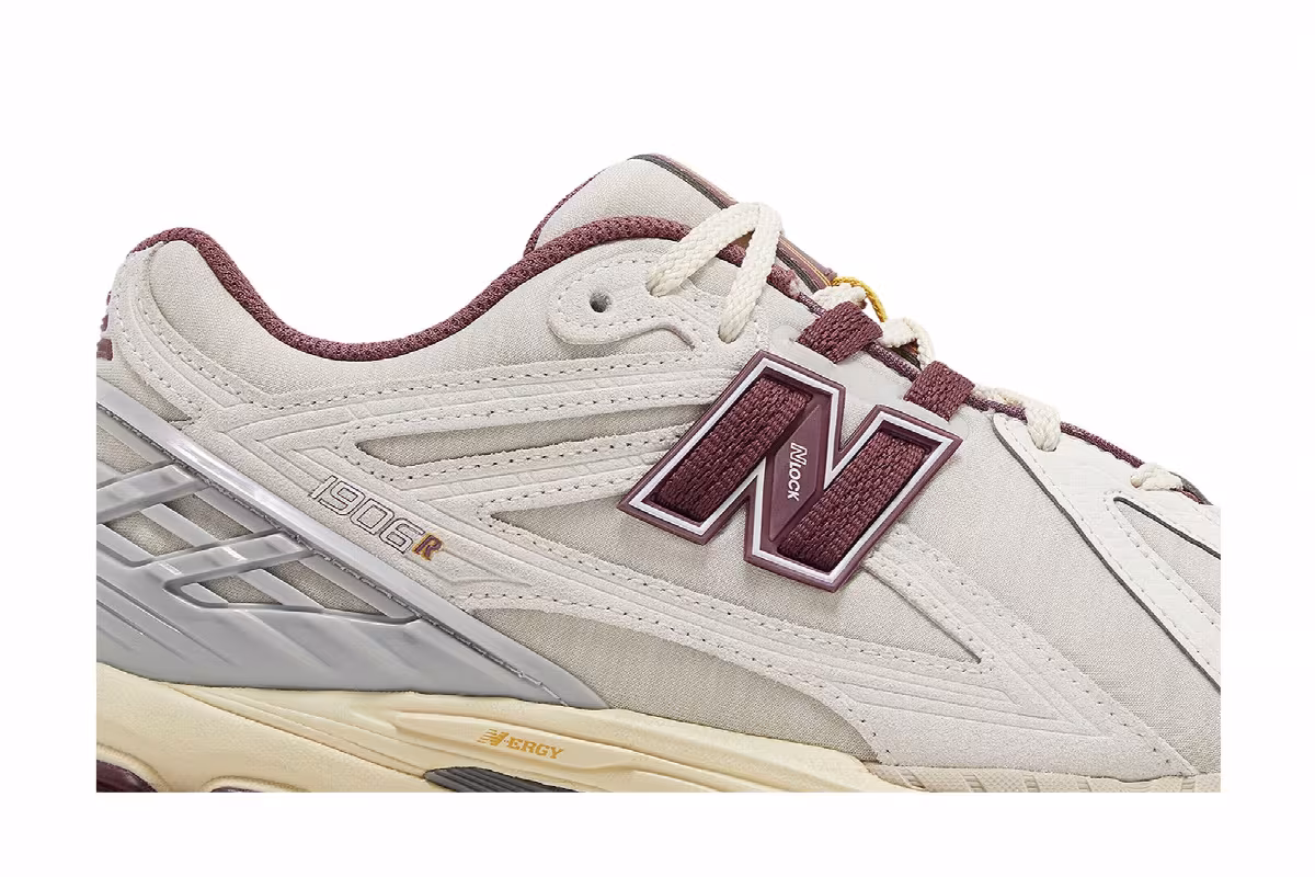 New Balance 1906R White Burgundy, view 3