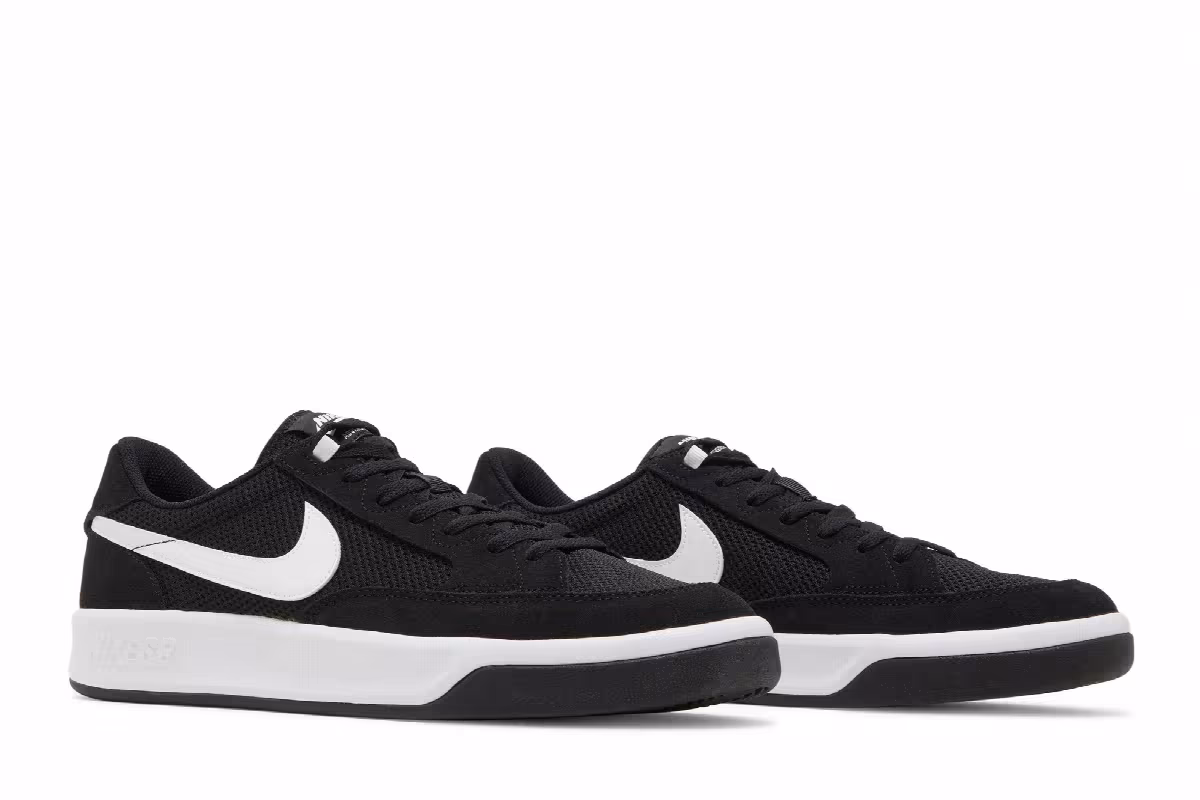 Nike Adversary SB Black White, view 9