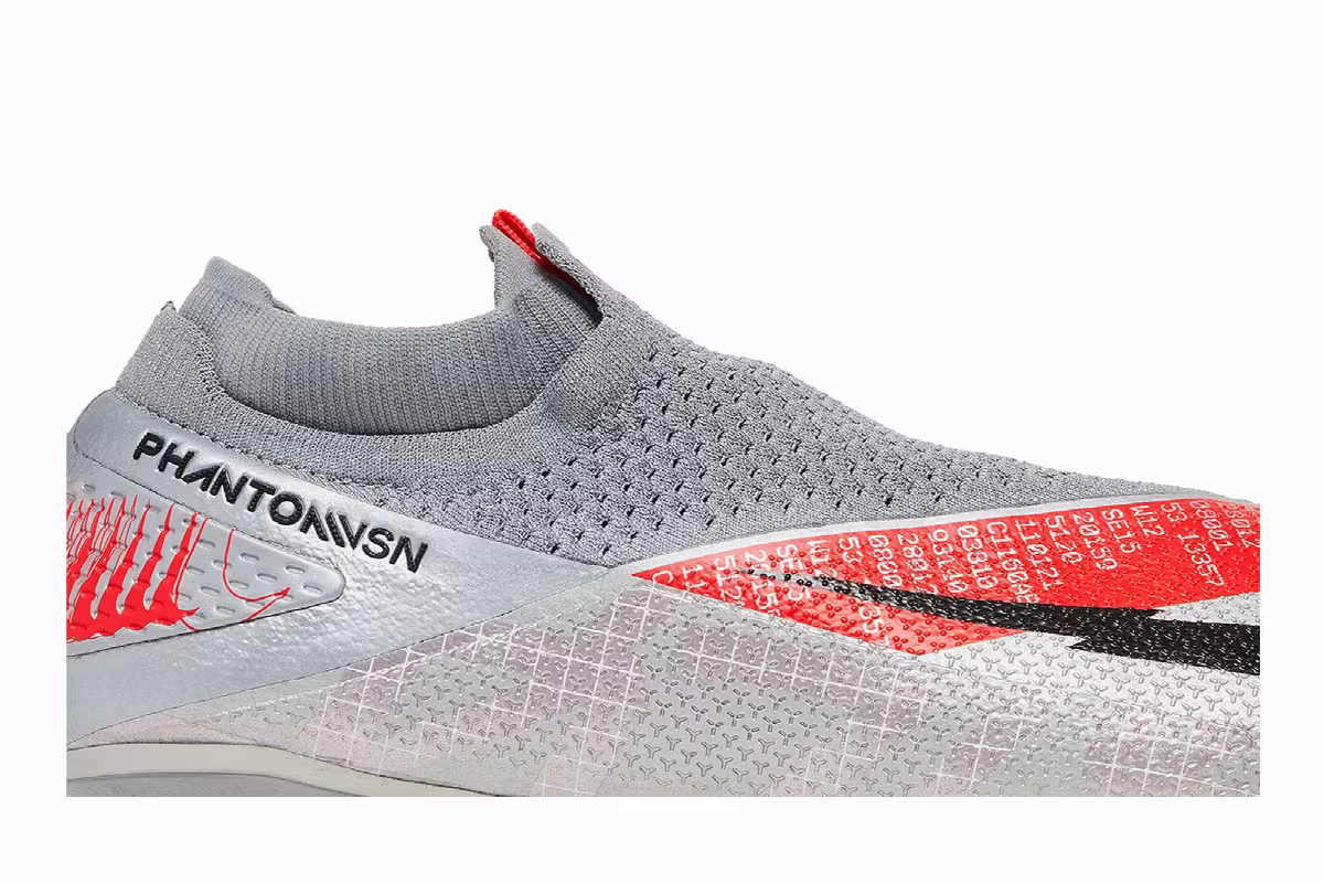 Nike Phantom Vision 2 Elite Dynamic Fit FG Metallic Grey Crimson, view 3