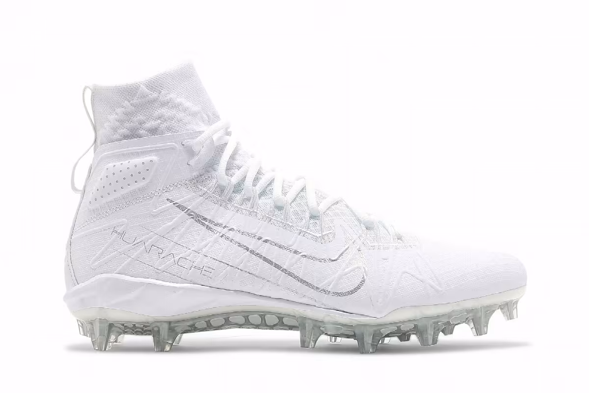 Nike Alpha Huarache 7 Elite White Metallic Silver, view 2