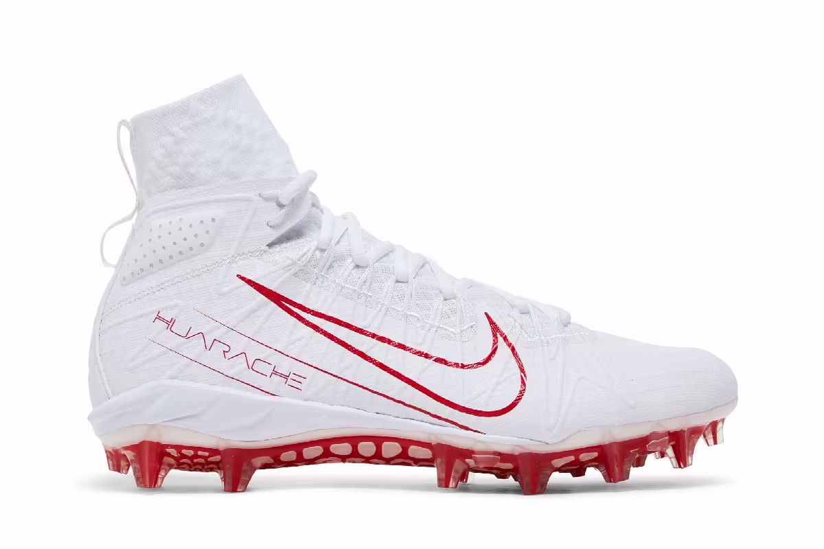 Nike Alpha Huarache 7 Elite White University Red, view 2