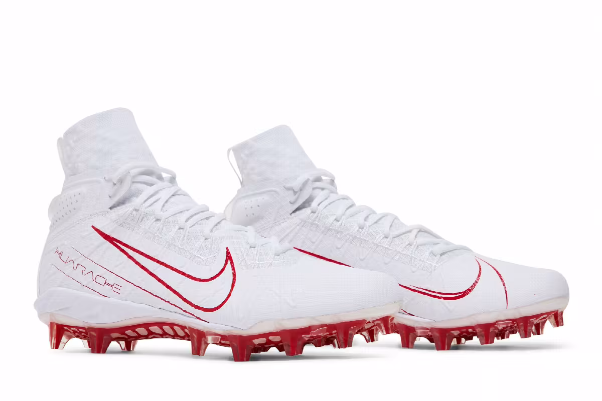 Nike Alpha Huarache 7 Elite White University Red, view 9