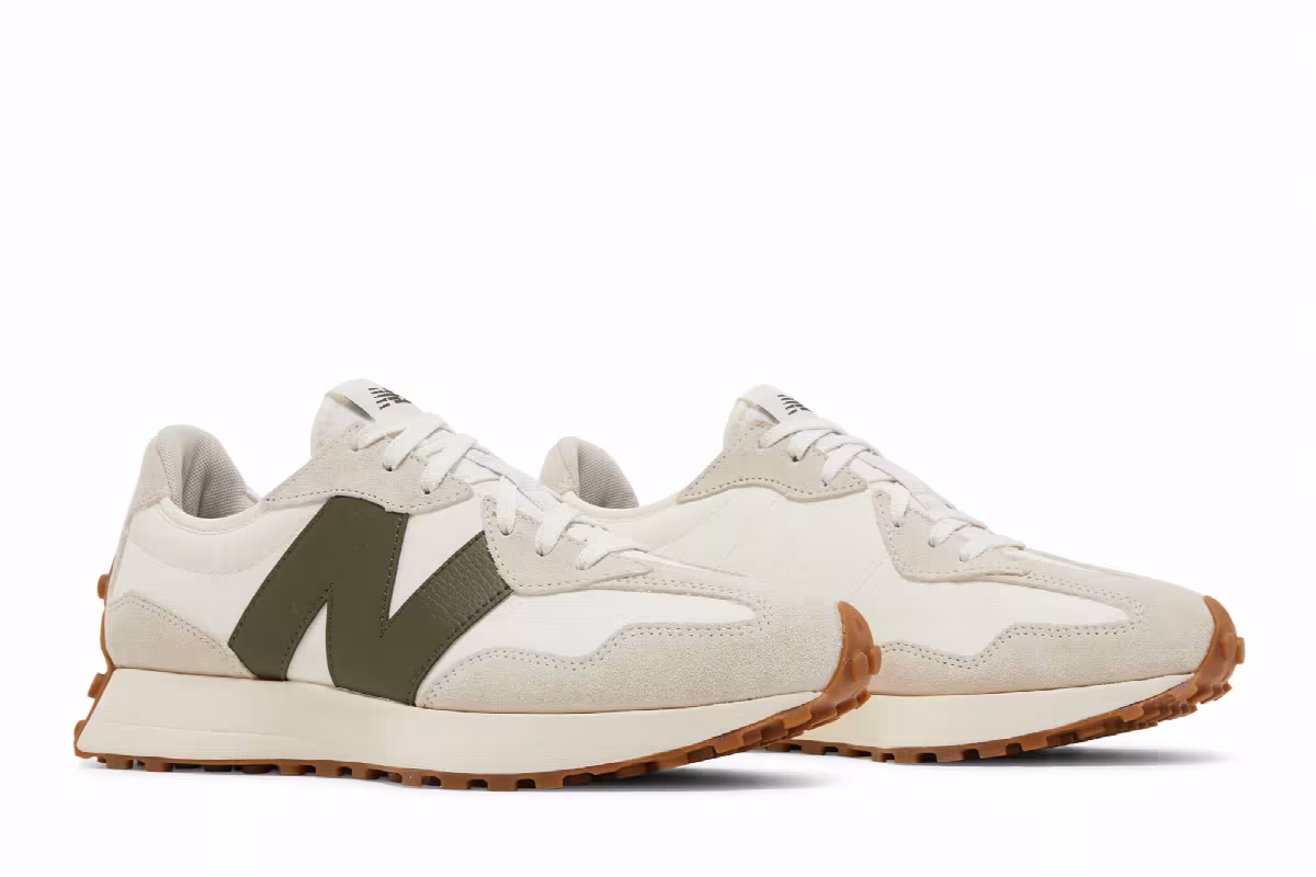 New Balance 327 Oatmeal Oak Green, view 9