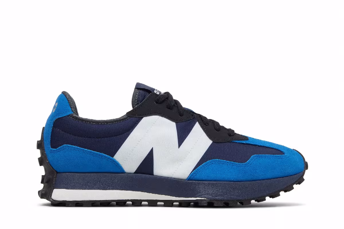 FIGS x New Balance 327 Navy, view 2
