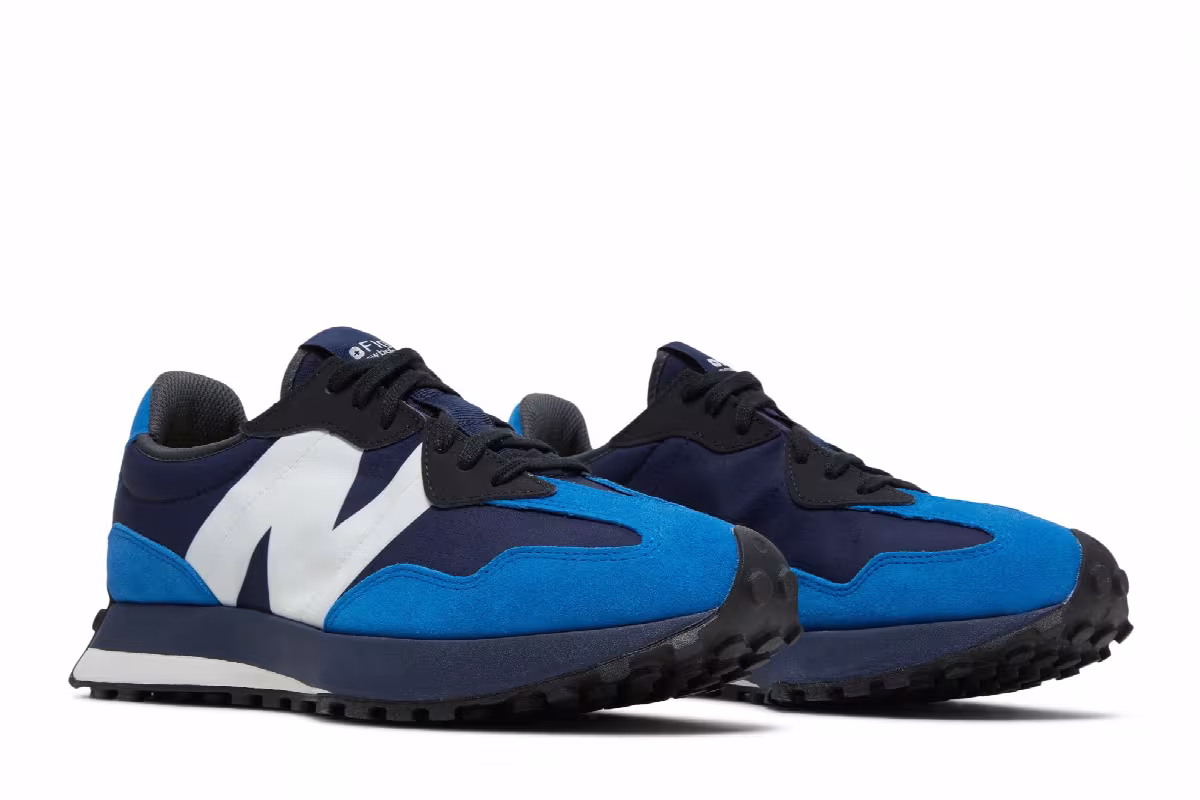 FIGS x New Balance 327 Navy, view 9