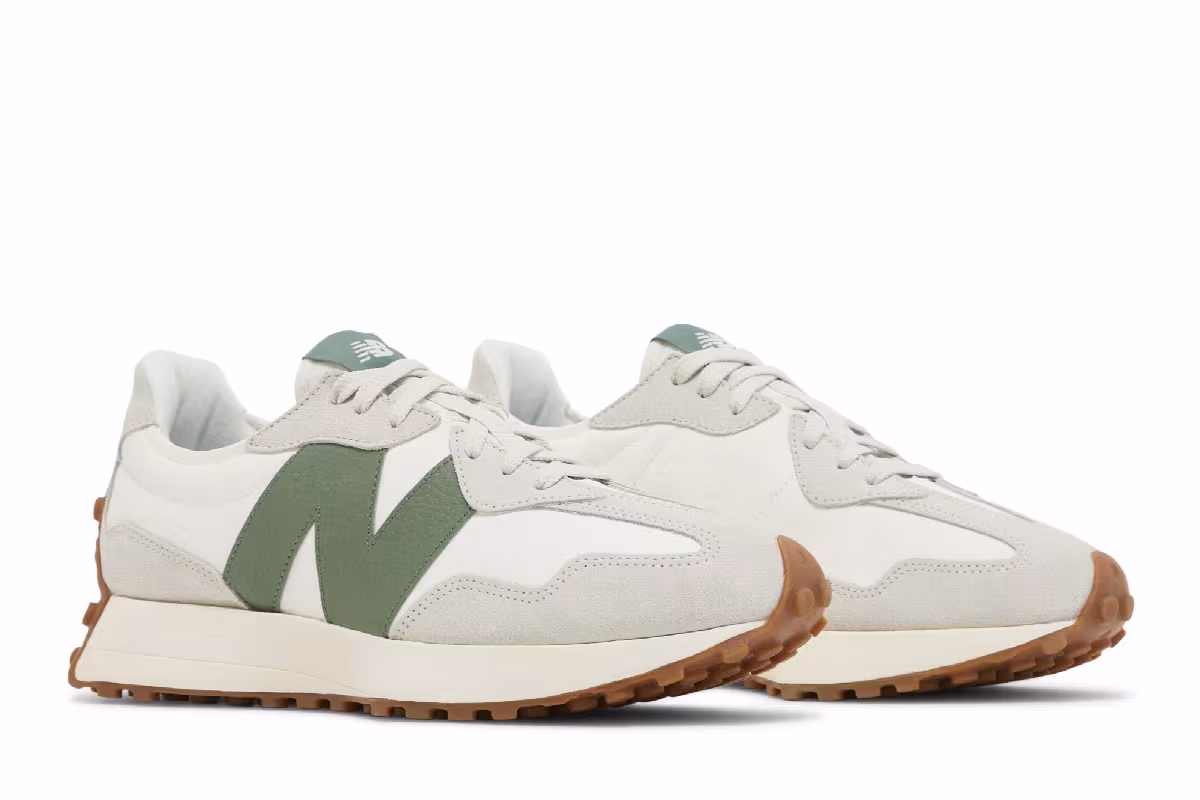 New Balance 327 Moonbeam Forest Green, view 9
