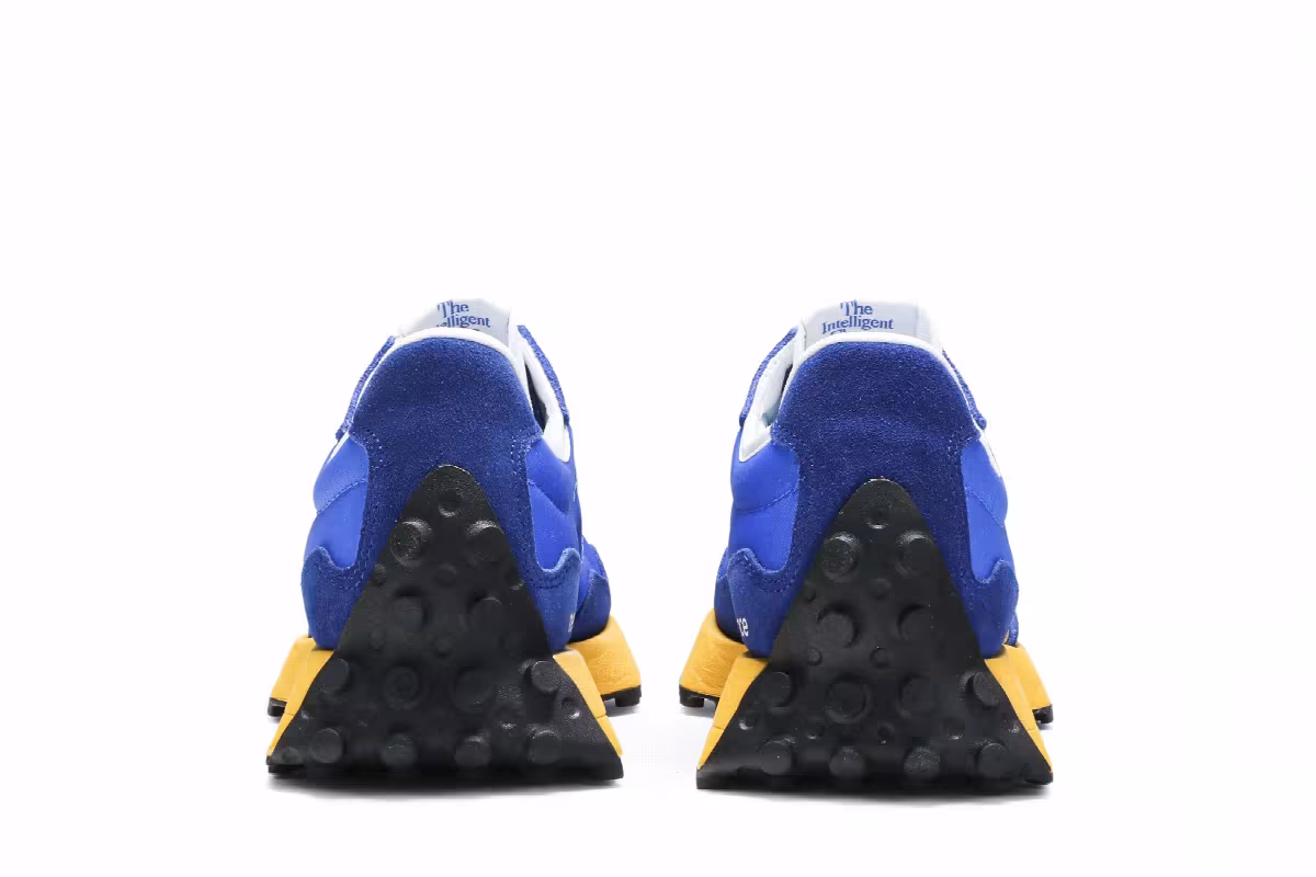 New Balance 327 Marine Blue Yellow, view 7