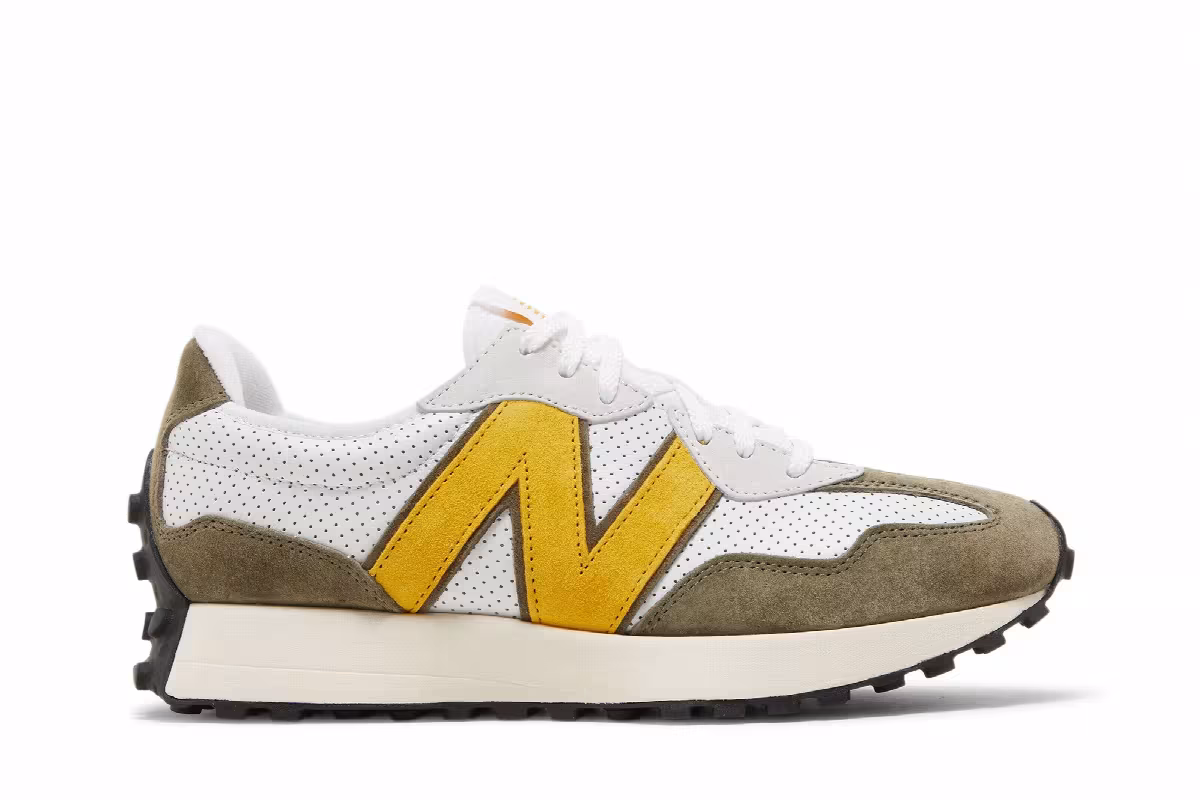 New Balance 327 White Yellow, view 2