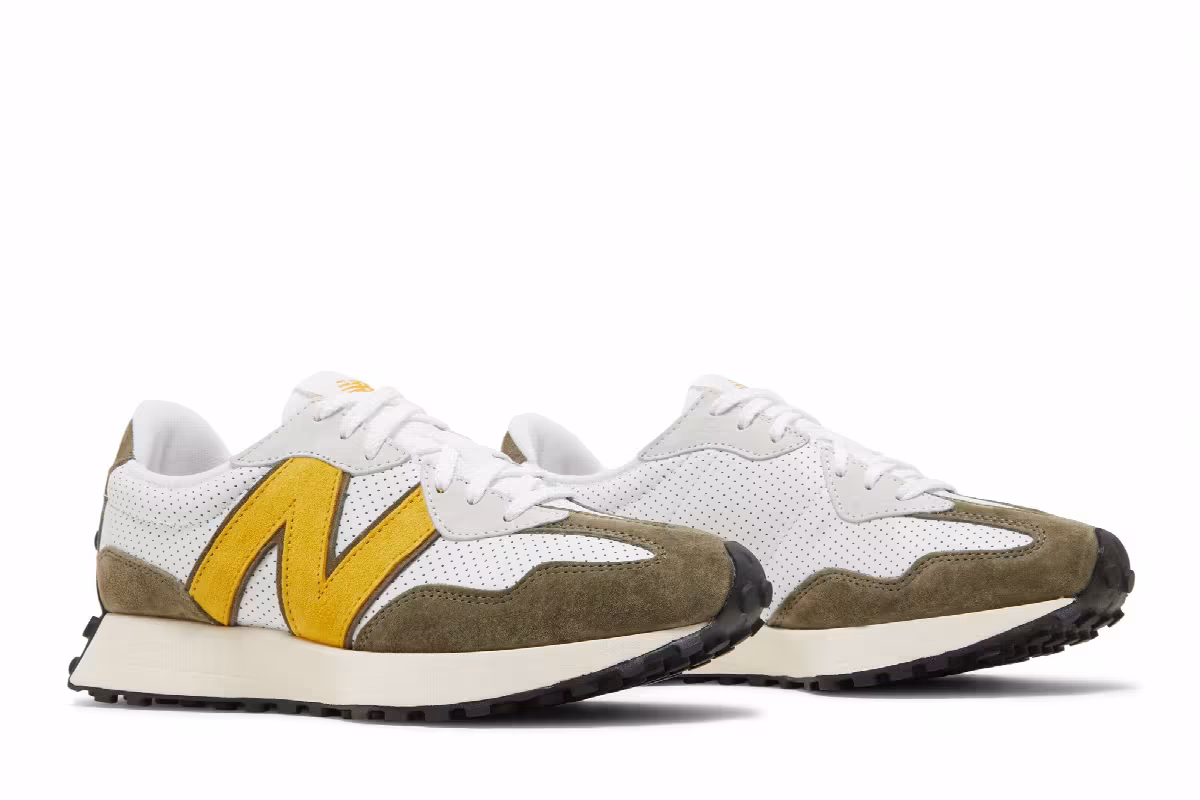 New Balance 327 White Yellow, view 9
