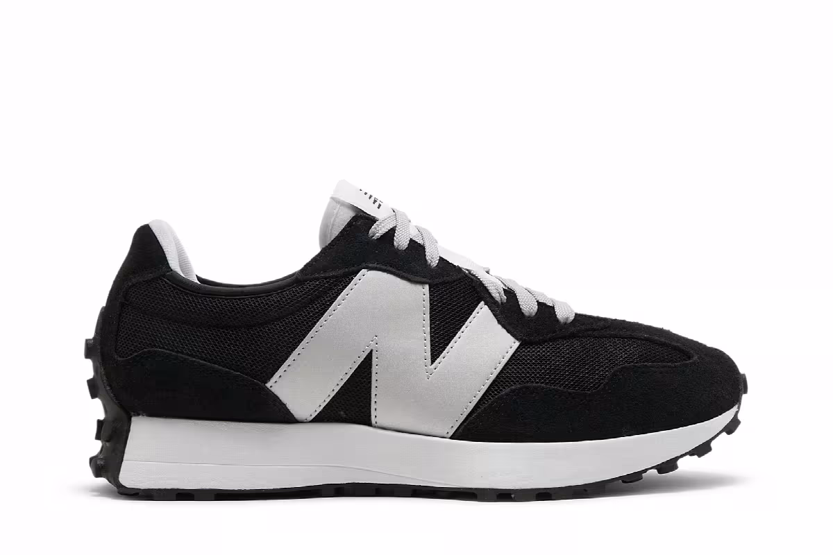 New Balance 327 Black Metallic Silver, view 2