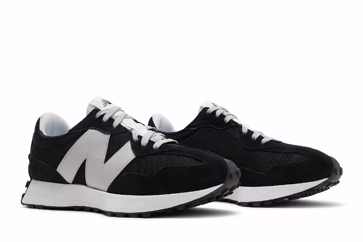 New Balance 327 Black Metallic Silver, view 9