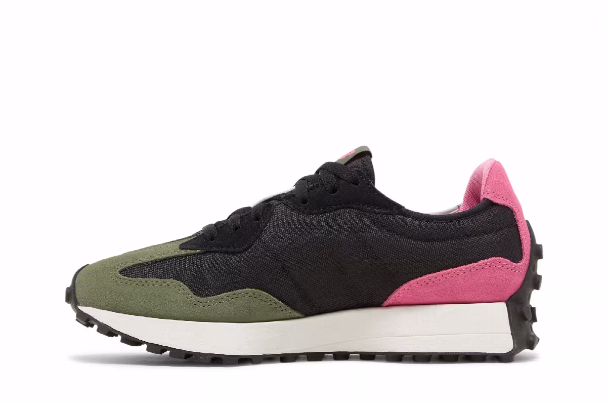 New Balance 327 Black Pink Green, view 4