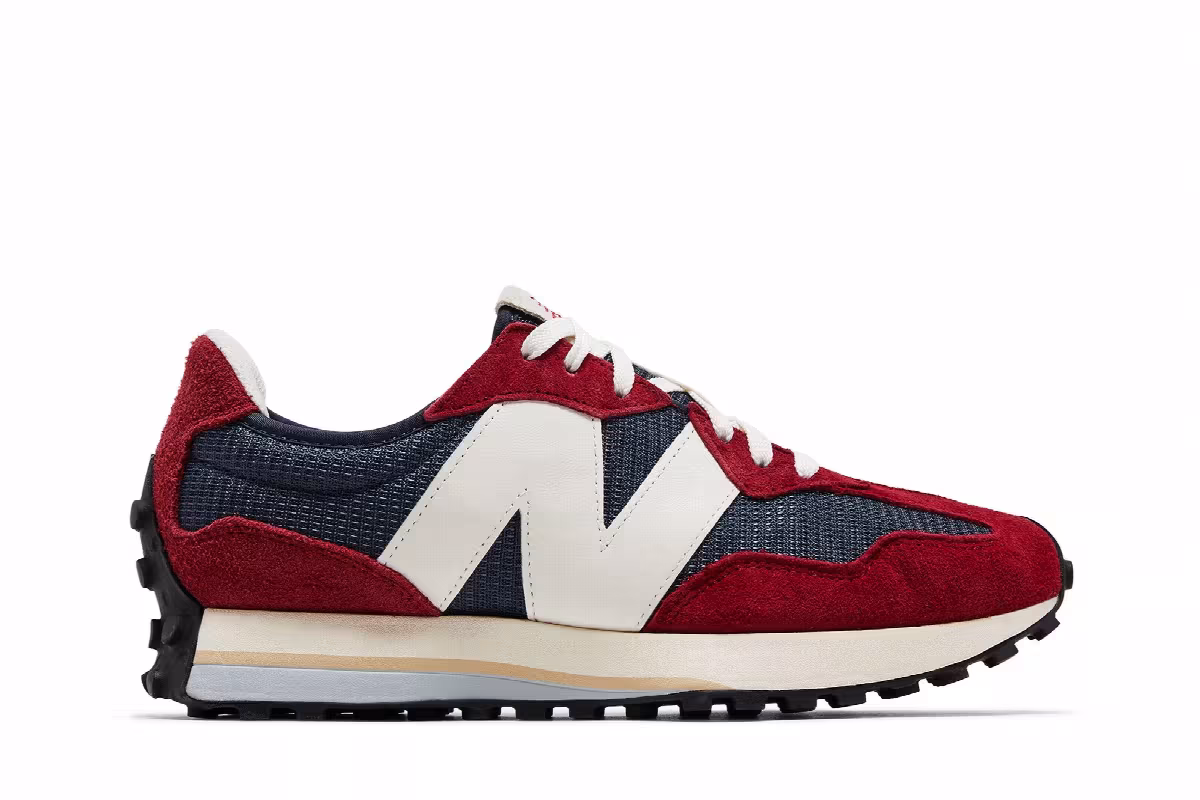 New Balance 327 Navy Scarlet, view 2