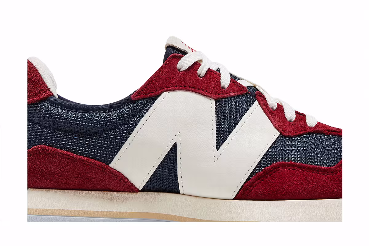 New Balance 327 Navy Scarlet, view 3