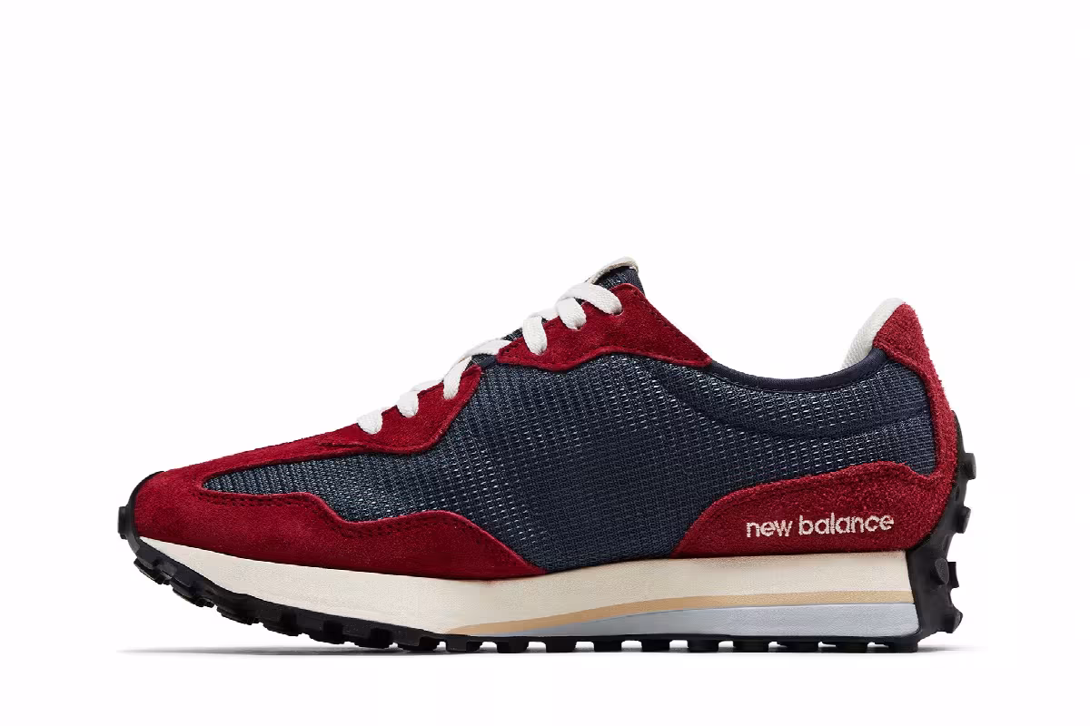 New Balance 327 Navy Scarlet, view 4
