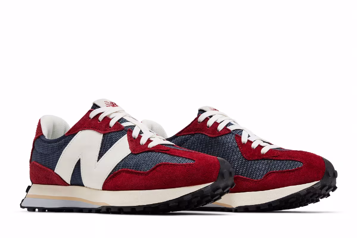 New Balance 327 Navy Scarlet, view 9