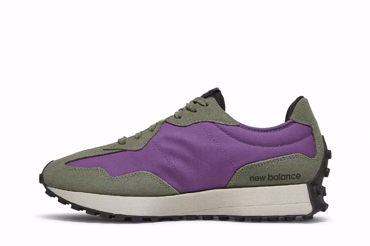 New Balance 327 Sour Grape Bleached Lime Glow, view 4