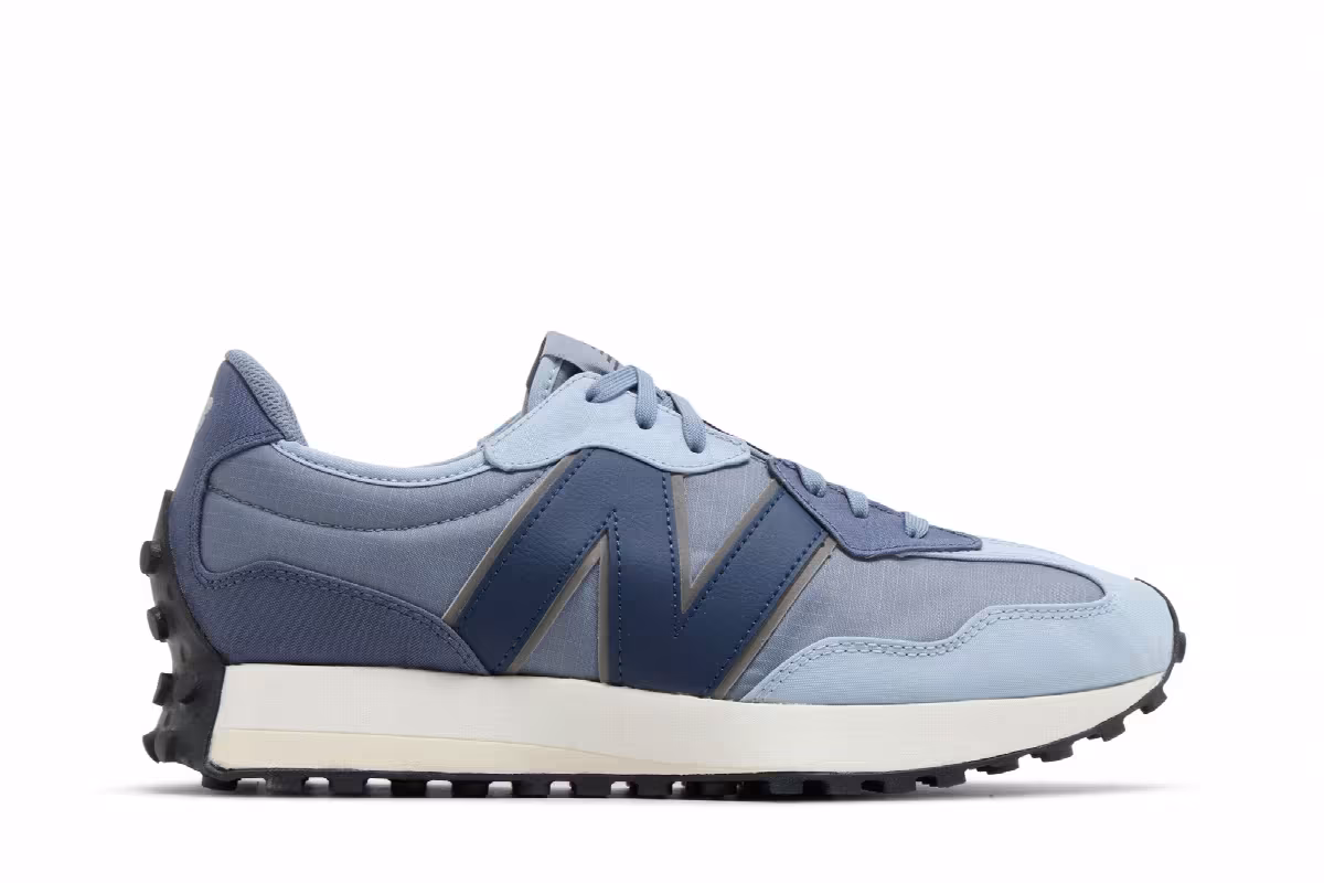 New Balance 327 Light Grey Navy, view 2