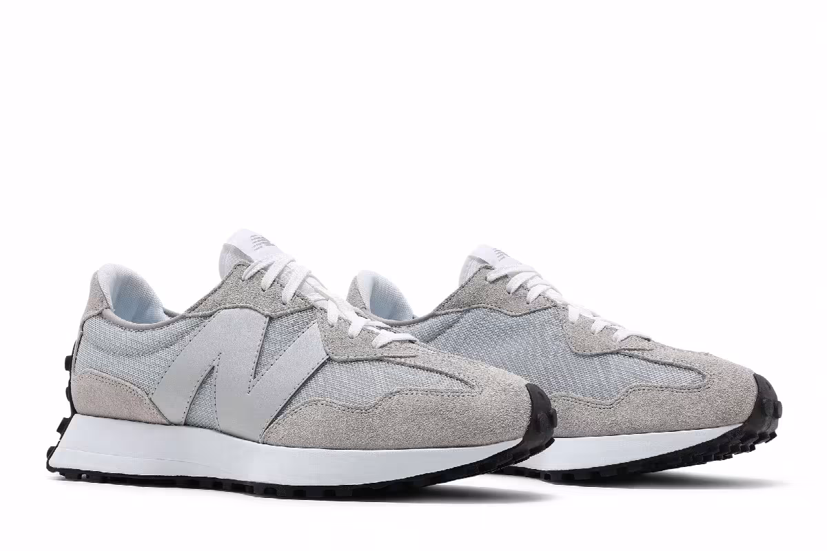 New Balance 327 Rain Cloud Metallic Silver, view 9
