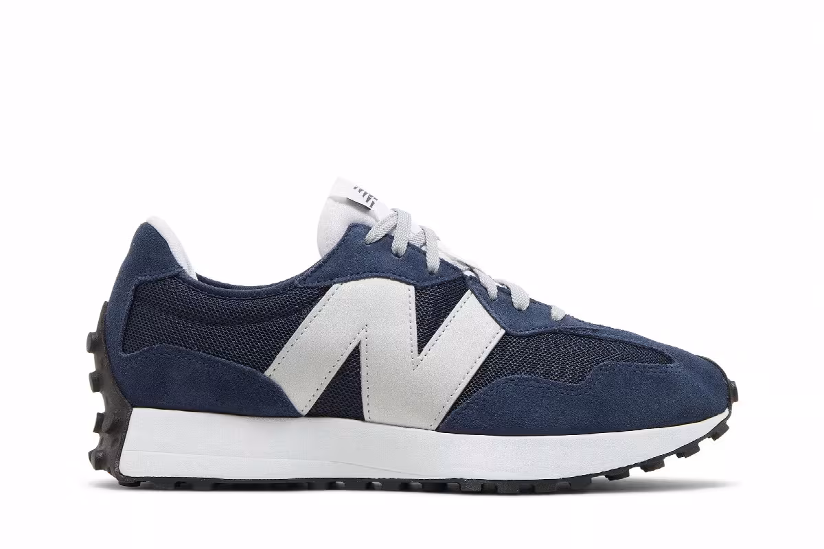 New Balance 327 Natural Indigo Metallic Silver, view 2