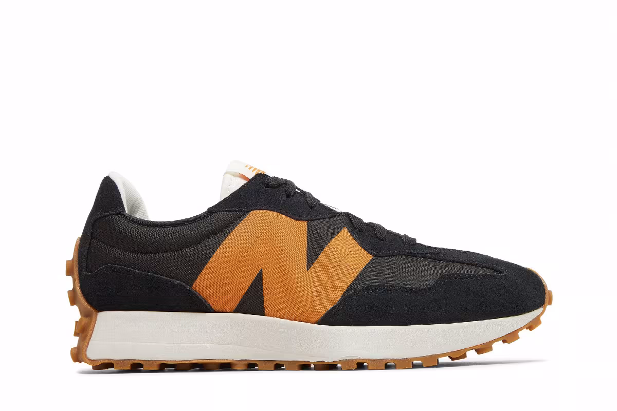 New Balance 327 Black Orange, view 2