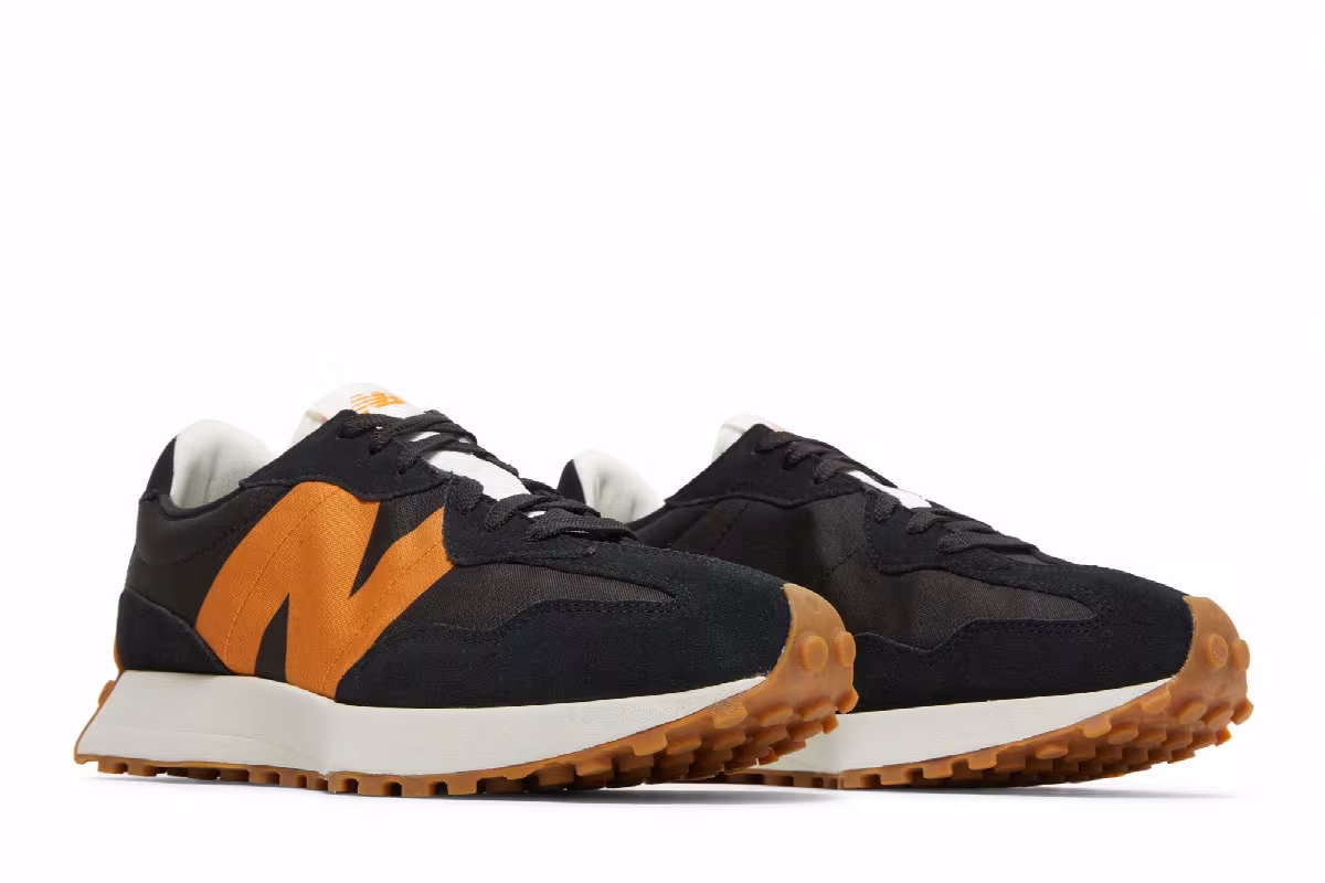 New Balance 327 Black Orange, view 9