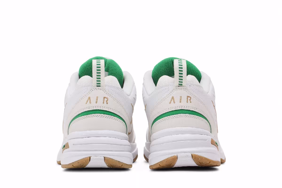 Nike Air Monarch IV White Lucky Green Gold, view 7