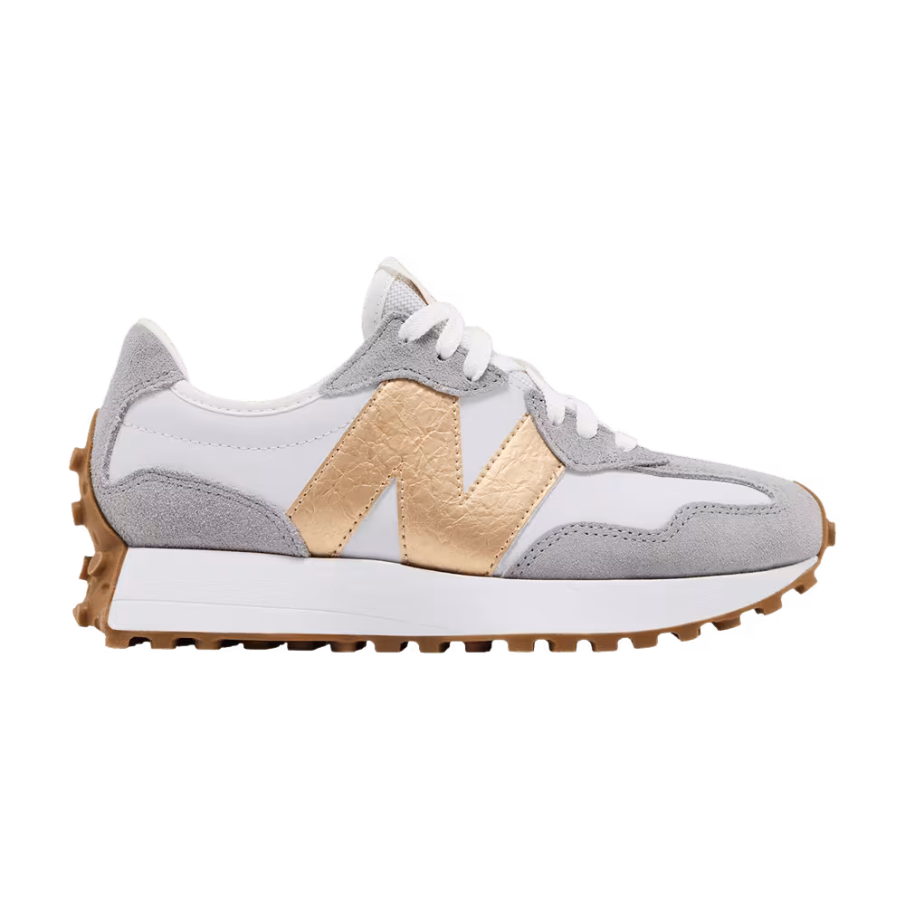 New Balance Women's 327 Gold Metallic