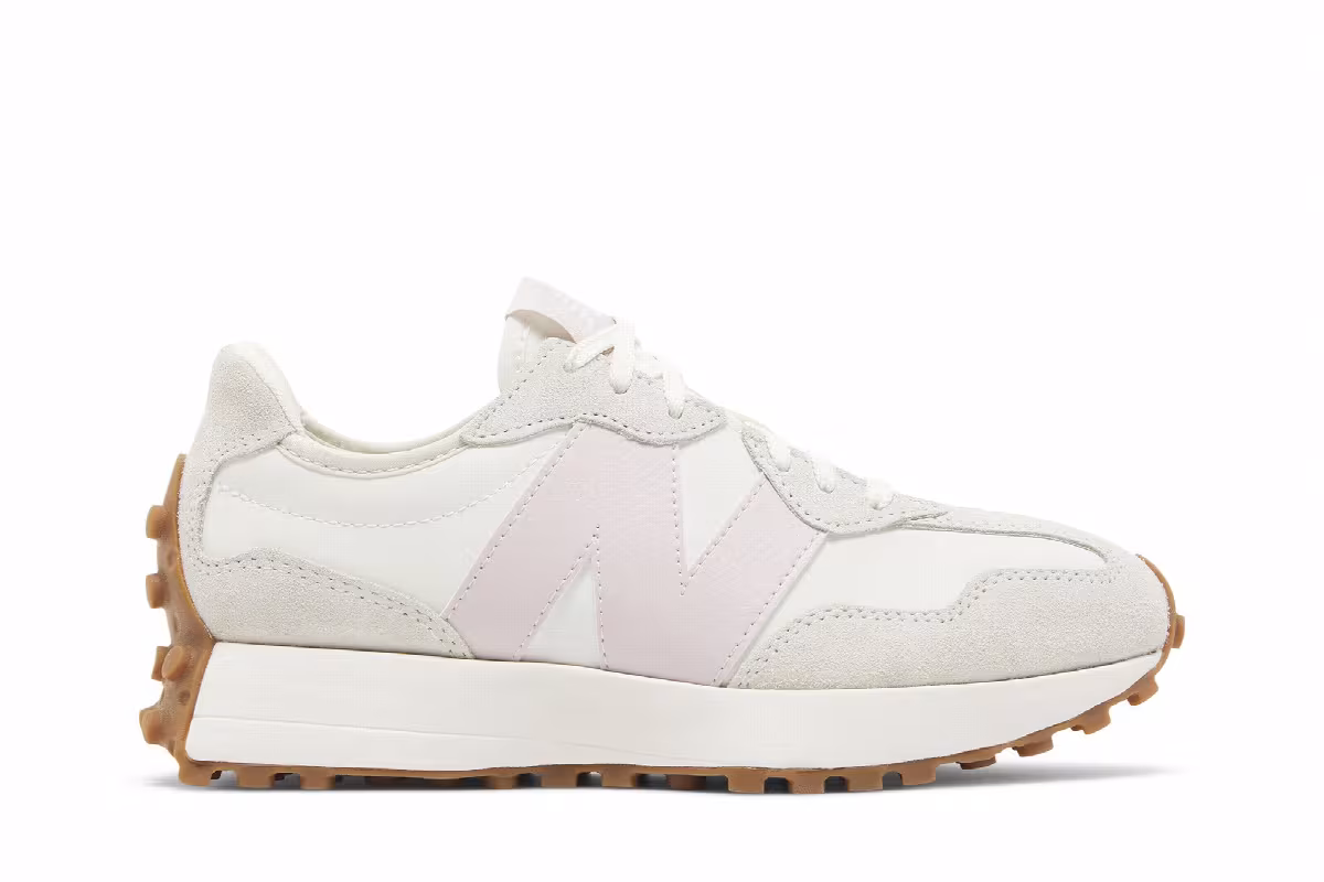 New Balance Women's 327 Sea Salt Pink Haze, view 2