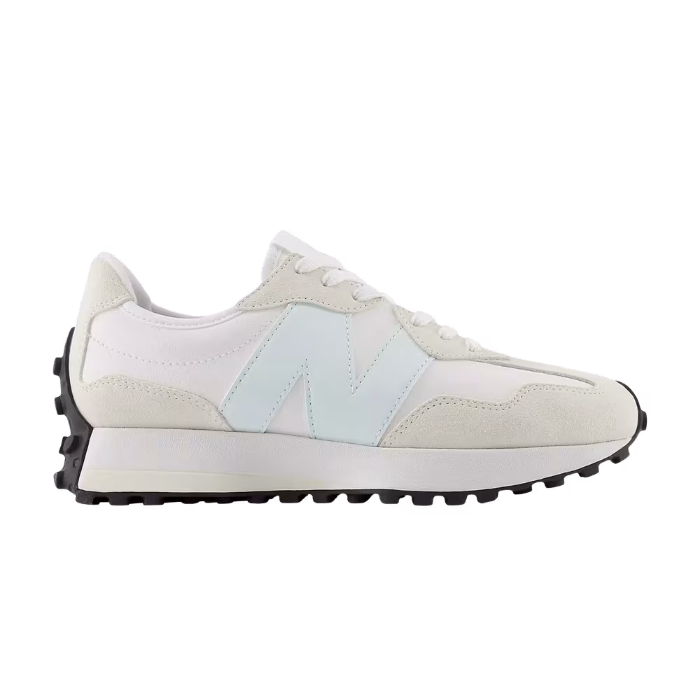New Balance Women's 327 White Glint Blue