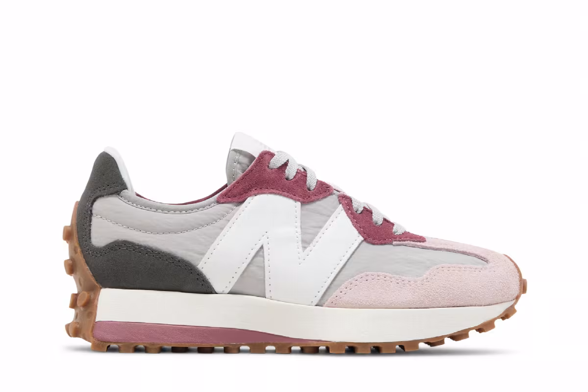 New Balance Women's 327 Stone Pink Raincloud, view 2