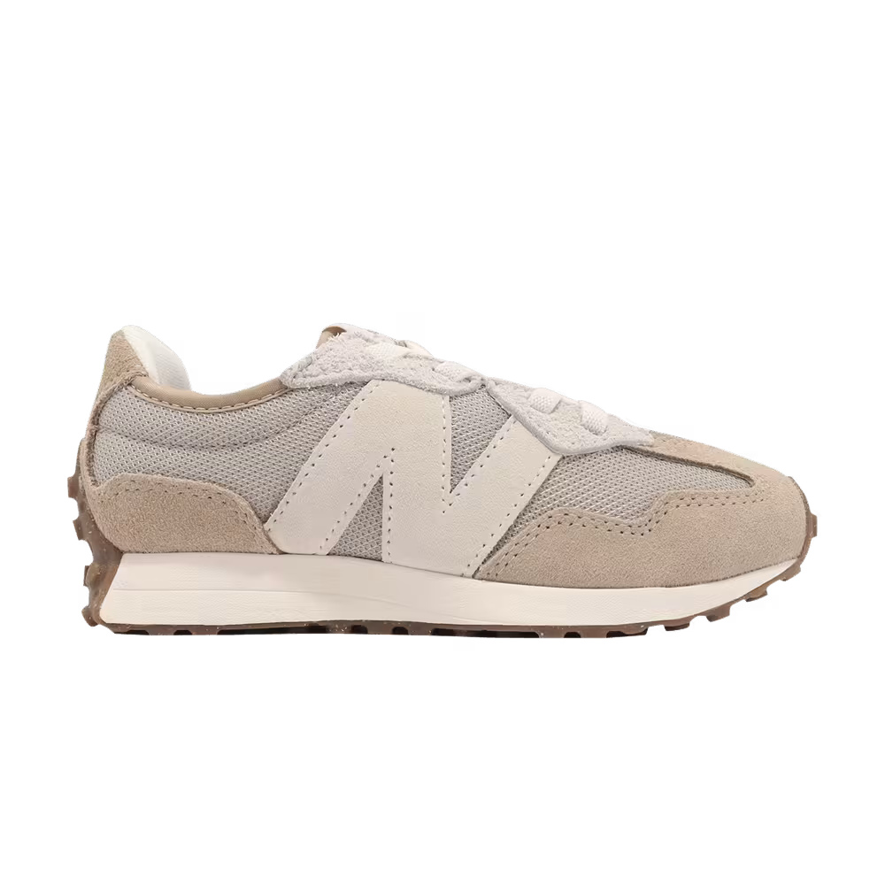 New Balance 327 Bungee Lace Little Kid Wide Moonbeam Macadamia Nut