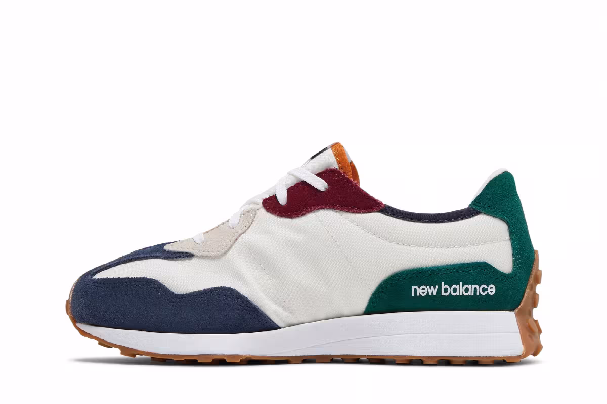 New Balance 327 Kids Natural Indigo Green, view 4