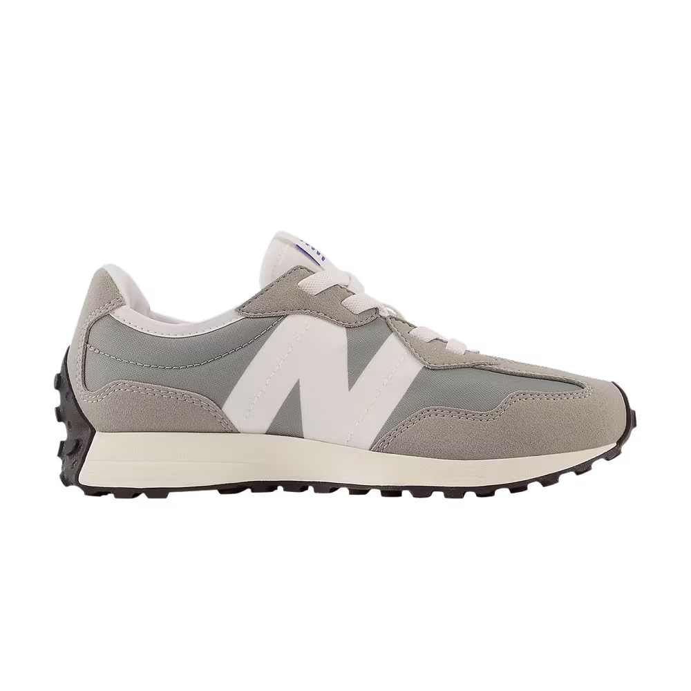 New Balance 327 Bungee Lace Little Kid Wide Cement Grey
