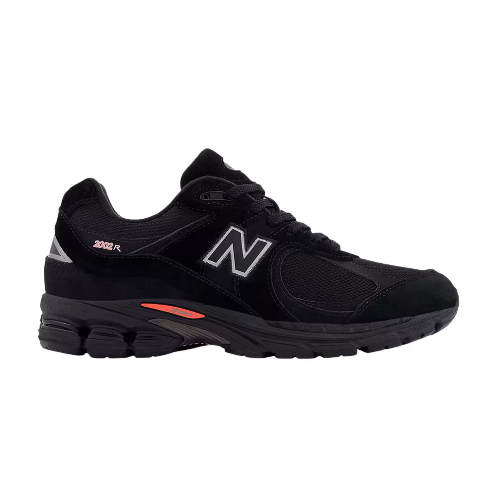 New Balance 2002R Black Castlerock Red