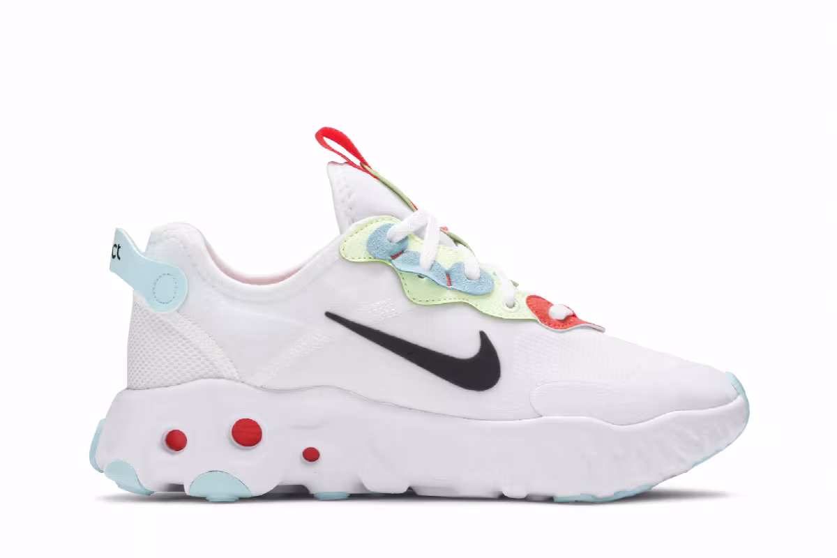 Nike Women's React Art3mis White Crimson Volt, view 2