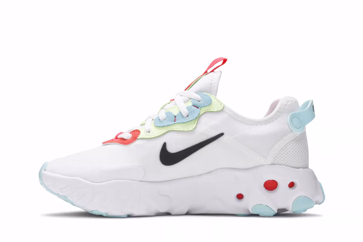 Nike Women's React Art3mis White Crimson Volt, view 4