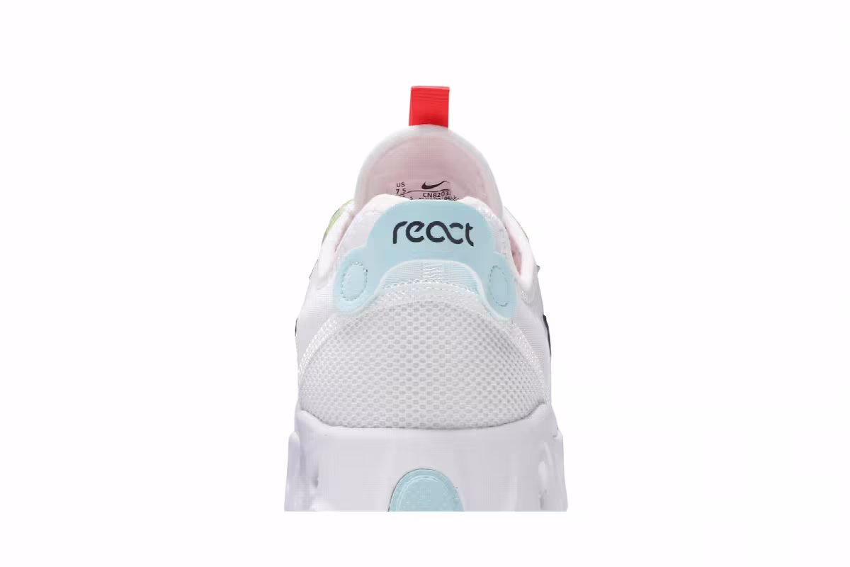 Nike Women's React Art3mis White Crimson Volt, view 8