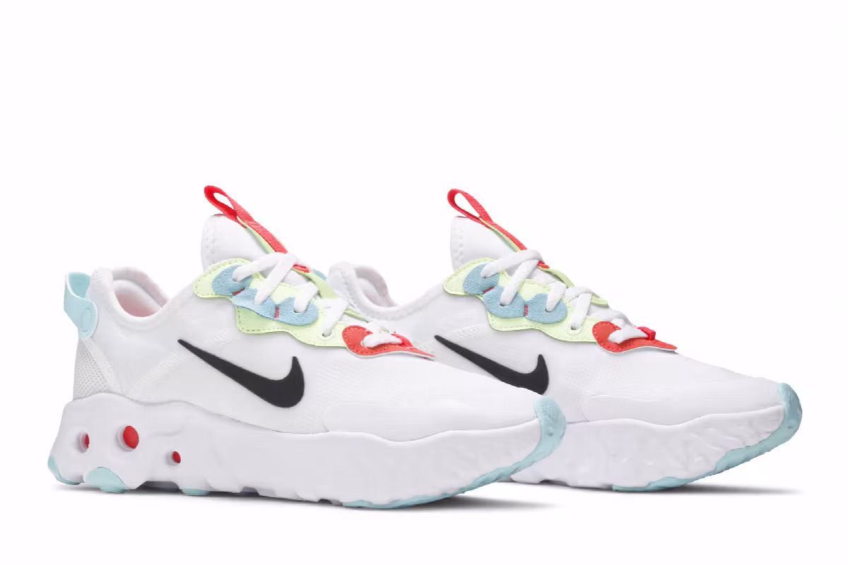 Nike Women's React Art3mis White Crimson Volt, view 9