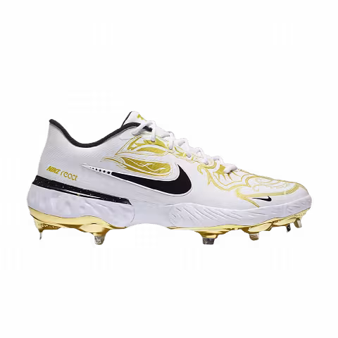 Nike Alpha Huarache Elite 3 Low Premium 'White Metallic Vivid Gold'