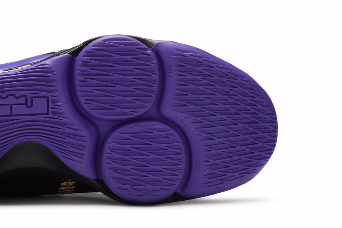 Nike LeBron Witness 5 Fierce Purple Metallic Gold, view 6