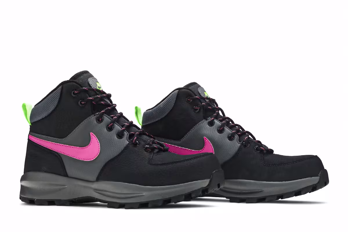 Nike Manoa Leather SE Black Active Fuschia, view 9