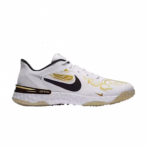 Nike Alpha Huarache Elite 3 Turf Premium 'White Metallic Vivid Gold''