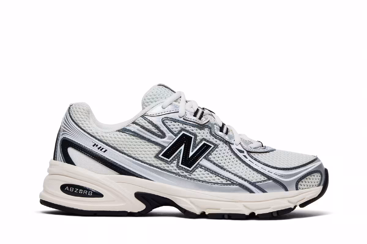 New Balance 740 Sea Salt Black Silver Metallic, view 2