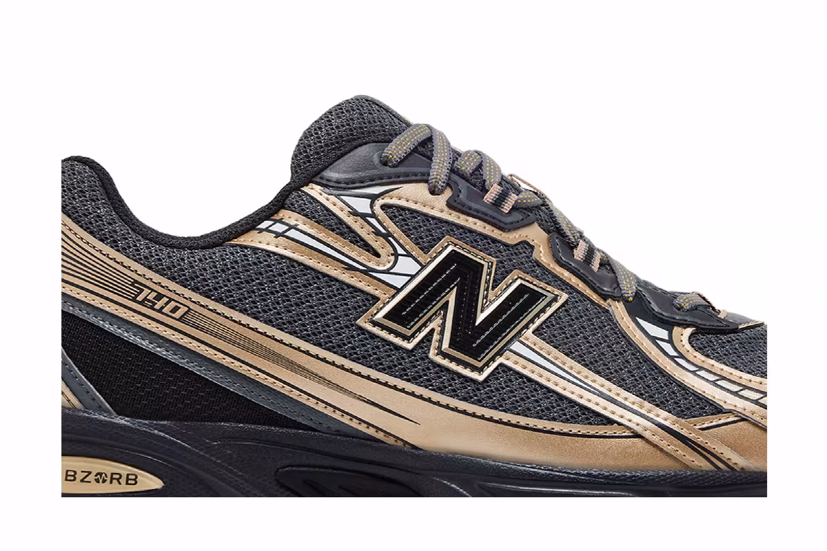 New Balance 740v2 Black Castlerock Gold, view 3